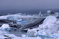 Lagon glaciaire de Jökulsarlon au printemps Lagon ; glace ; iceberg ; fonte ; réchauffement ; printemps ; Islande ; Europe 